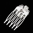 thumbnail image 4 of Flor Nupcial Boda China Peine del pelo Abalorio Casquillo Pinza de pelo Pin Joyería Blanco Sunnimix Peine chino para el cabello Boda lateral, 4 of 8