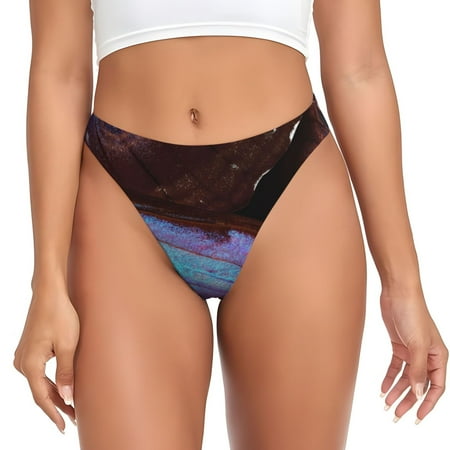 Thongs for Women - Wings Of A Butterfly No Show Seamless Womens Thongs Underwear  Soft Stretch G String Thongs for Women Cuteness Ladies Thong Bikini Panties Briefs