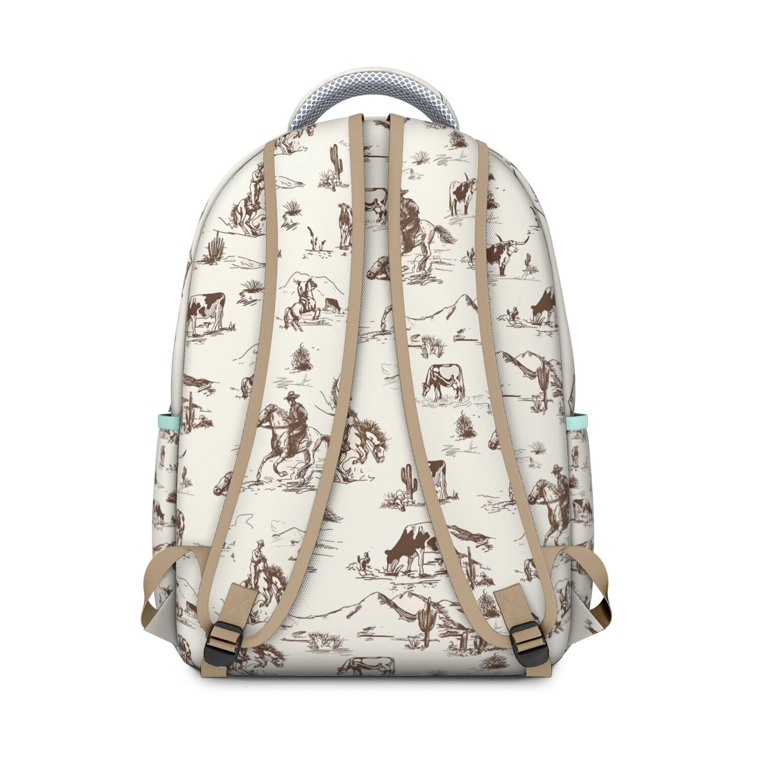Horse Themed Backpack for School - Waterproof Bookbag with Galloping Stallion Pattern - Stylish Equestrian Backpack for College Students
