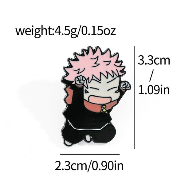 Cute cartoon creative personality Wujutsu alloy brooch Jujutsu Kaisen metal badge Xia Youjie pin accessories