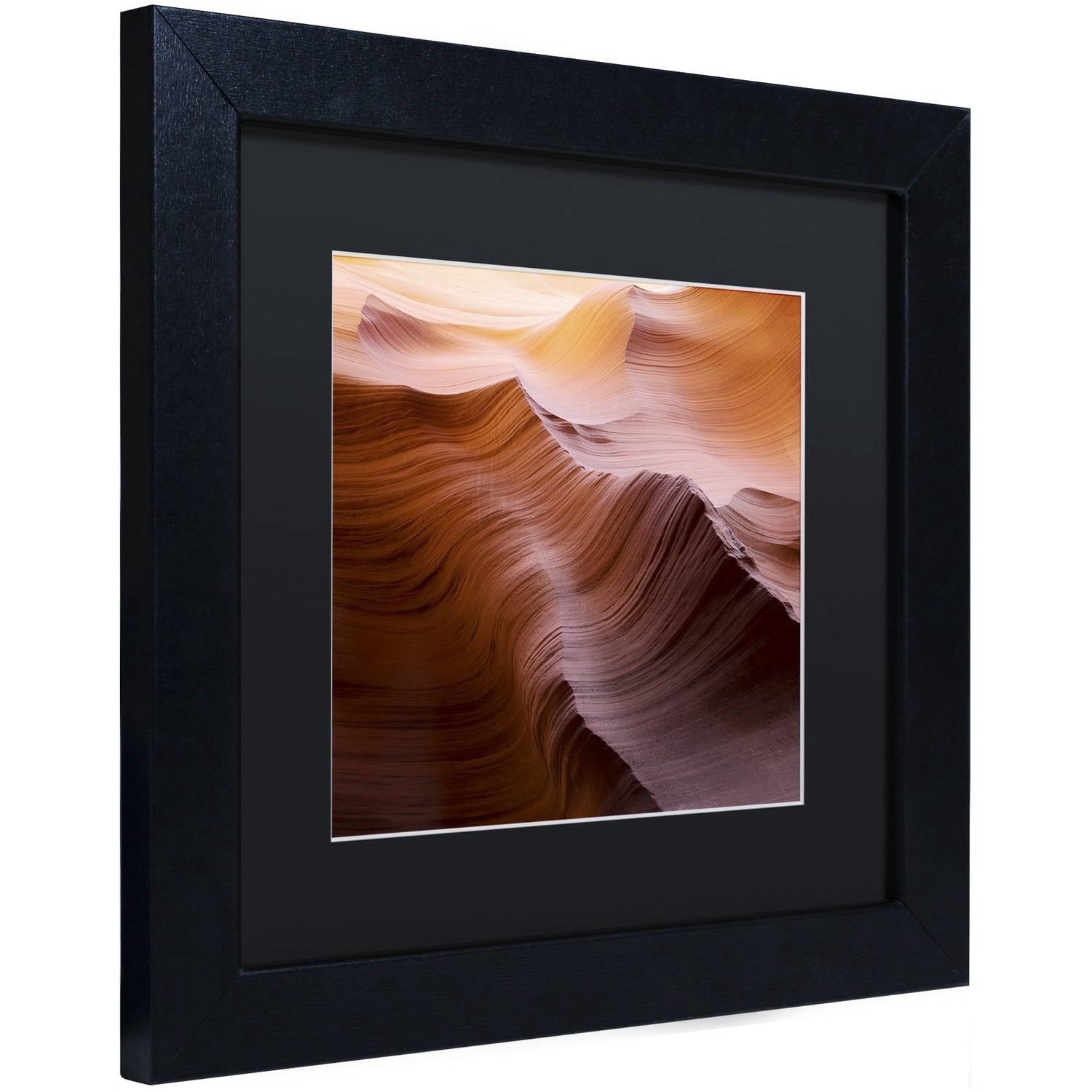 Trademark Fine Art "Smooth I" Canvas Art by Moises Levy Black Matte, Black Frame