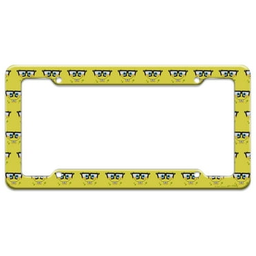 SpongeBob Nerd Face License Plate Tag Frame