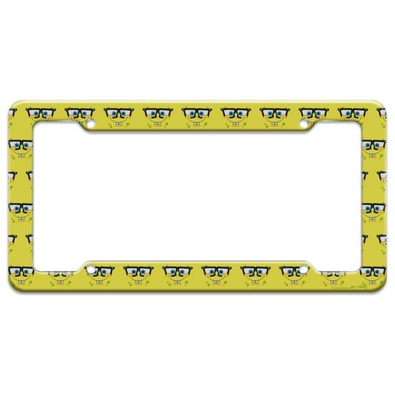 SpongeBob Nerd Face License Plate Tag Frame