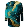 thumbnail image 4 of Blouses pour Femmes, T-Shirt Imprimé pour Femmes Blouse à Manches 3/4 Col Rond Décontractée, 4 of 5