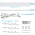 thumbnail image 2 of 12 Pack LED Under Cabinet Task Lighting, 8W, 16 Inch, 3000K Warm White, ETL Listed, Linkable, Plug in, White Finished (Included 3*Power Cord), 2 of 7