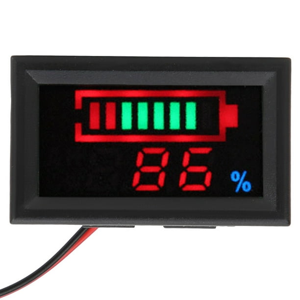 Medidor de capacidad de batería, YB27VE Medidor de voltaje de batería digital para automóvil eléctrico Monitor de batería Durabilidad extendida NikouMX herramienta