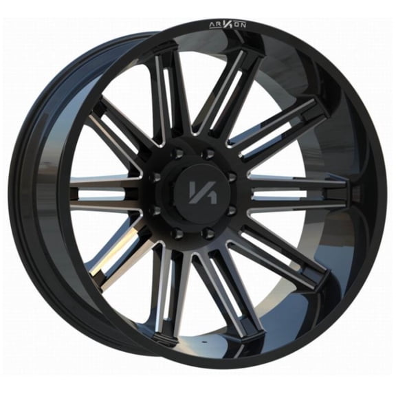 24x12 Black Milled Wheel ARKON OFF-ROAD Churchill 8x6.5 -51