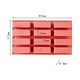 thumbnail image 2 of Molde de silicona para barras de proteínas con 12 cavidades, molde rectangular para hornear barras de granola, molde de silicona, molde para pasteles franceses, herramienta para postres, 2 of 6