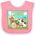 thumbnail image 3 of Inktastic I'm One Farm Animals Wearing Birthday Party Hats Boys or Girls Baby Bib, 3 of 4