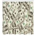 thumbnail image 3 of Ambesonne Money Shower Curtain, Ben Franklin Portrait Wealth, 69"Wx70"L, Pale Green Grey, 3 of 3