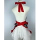 thumbnail image 4 of Delantal de cocina con lazo y lunares para mujer, resistente al agua, color azul rojo, 4 of 8