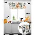 thumbnail image 5 of Halloween Valances for Windows Grimace Pumpkin Window Curtain Rod Pocket Cartoon Skull Boo Ghost Holiday Window Treatment Decor Valances for Kitchen Living Room Bedroom 54x18in, 5 of 7