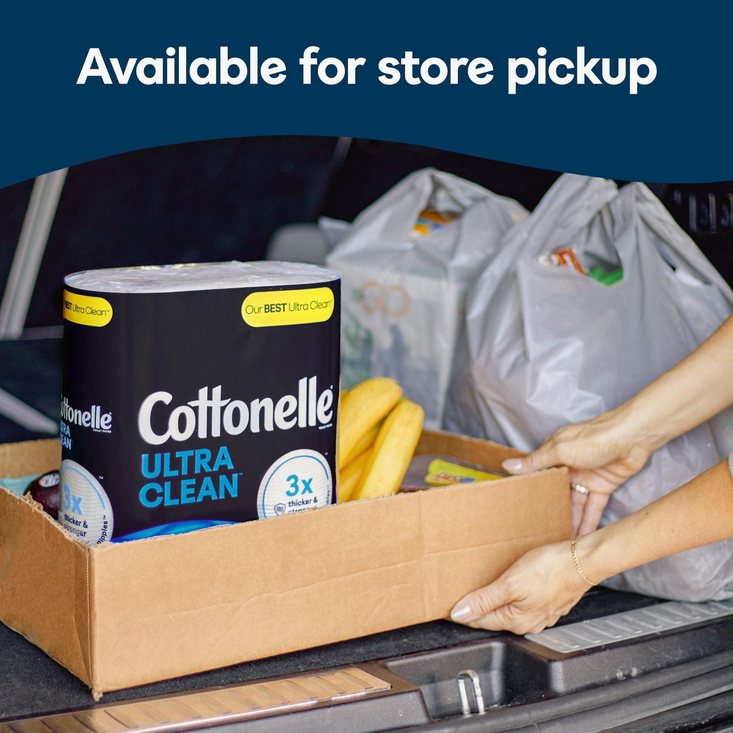 Cottonelle Ultra Clean Toilet Paper, 12 Mega Rolls, 284 Sheets per Roll