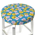 thumbnail image 3 of Balery Lovely Duck Fundas de asiento para taburete de bar redondo de tela de terciopelo ajustables que protegen de arañazos y manchas para sillas de 14 a 17 pulgadas.-12 inch, 3 of 7