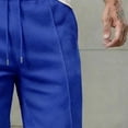 thumbnail image 5 of Thousandth Men's Summer Solid Color Relaxed Chino Shorts Casual Elastic Waist Drawstring Thin Breathable Pocket Shorts for Gym, Running, Basketball, 5 of 7