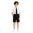 thumbnail image 5 of Gunia Toddler Boys Dress Shorts For School Lightweight Casual Dress Pants With Elastic Waist For Daily Sport Formal Occasions Trousers Black 2-3 Years, 5 of 5