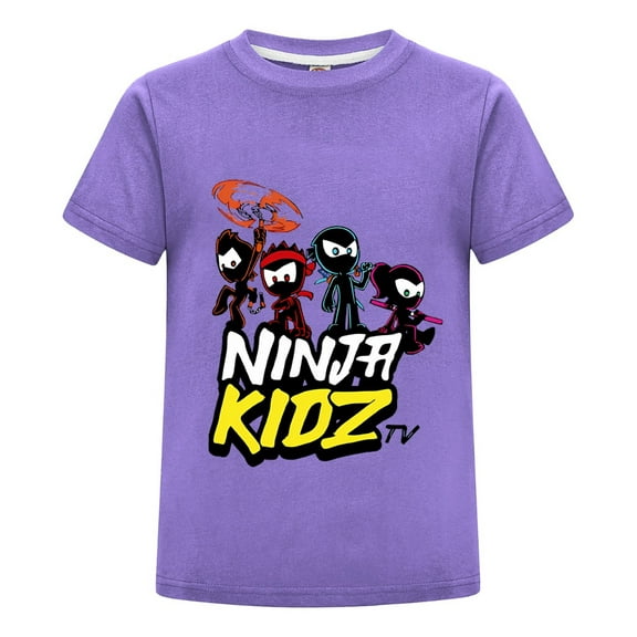 Cool Ninja Kidz T-Shirt for Boys Girls – Vibrant Character Design on Soft Cotton – Kids Casual Summer Outfit Top