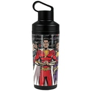 Shazam! Fury of the Gods Official Illustrated Heroes 18 oz Insulated Water Bottle, Leak Resistant, Vacuum Insulated Stainless Steel with 2-in-1 Loop Cap