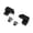Noir, variante sur kokiya 2 Pcs Support de Liaison RC en Alliage d'Aluminium pour Cravate, Support de Fixation, Tige Fixe Améliorée, Noir