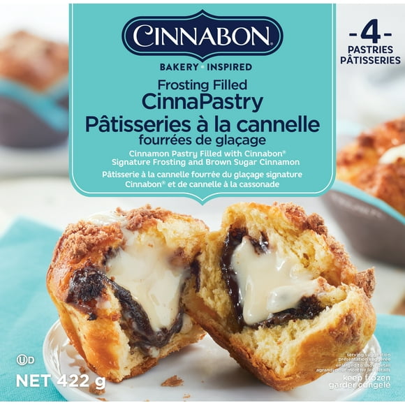 Cinnabon Frosting Filled CinnaPastry, 14.9 oz, 4 Ct (Frozen), CB Frsd Cinnapstry