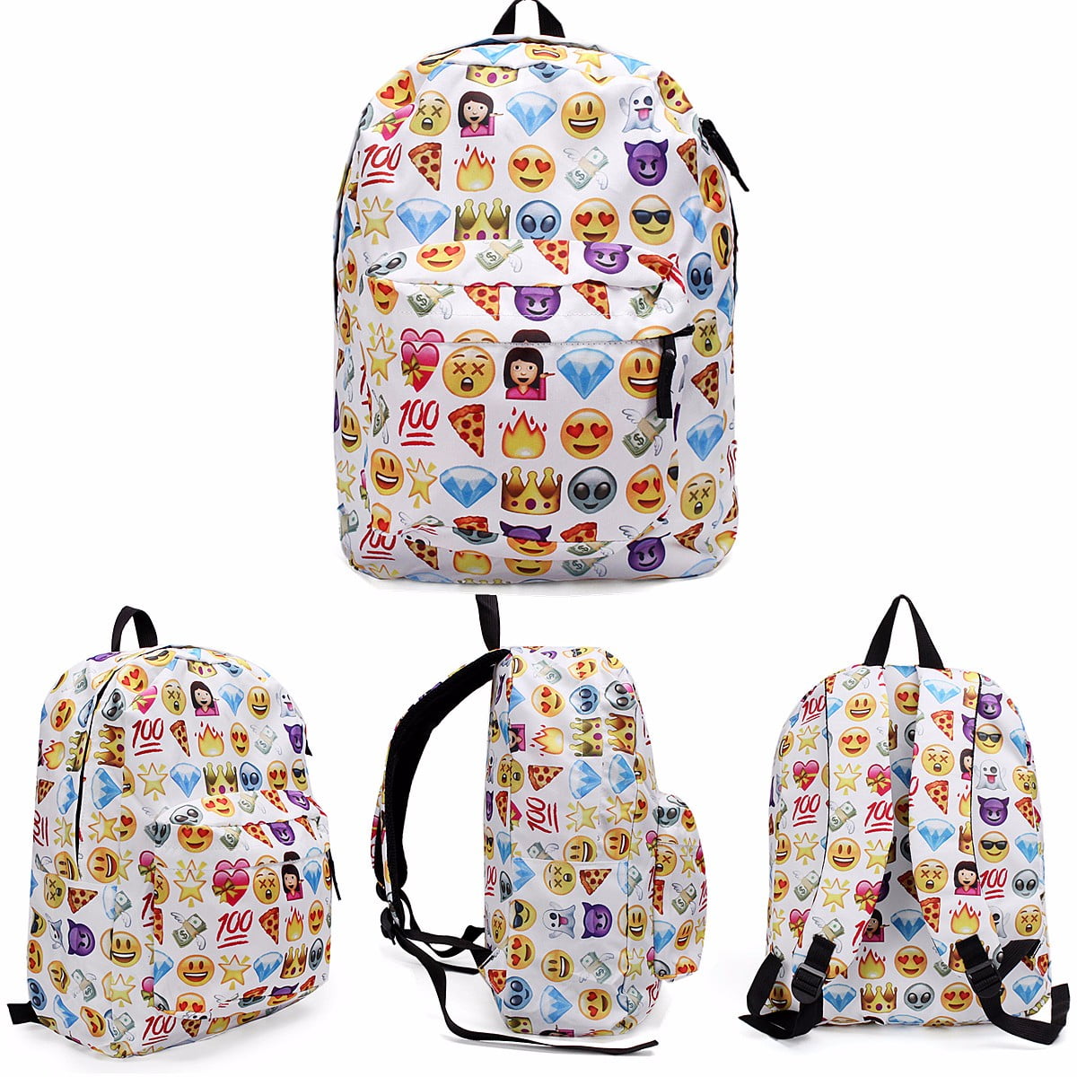 Cute Emoji Backpack School Book Backpack Shoulder Bag Schoolbag for Girls Boys by