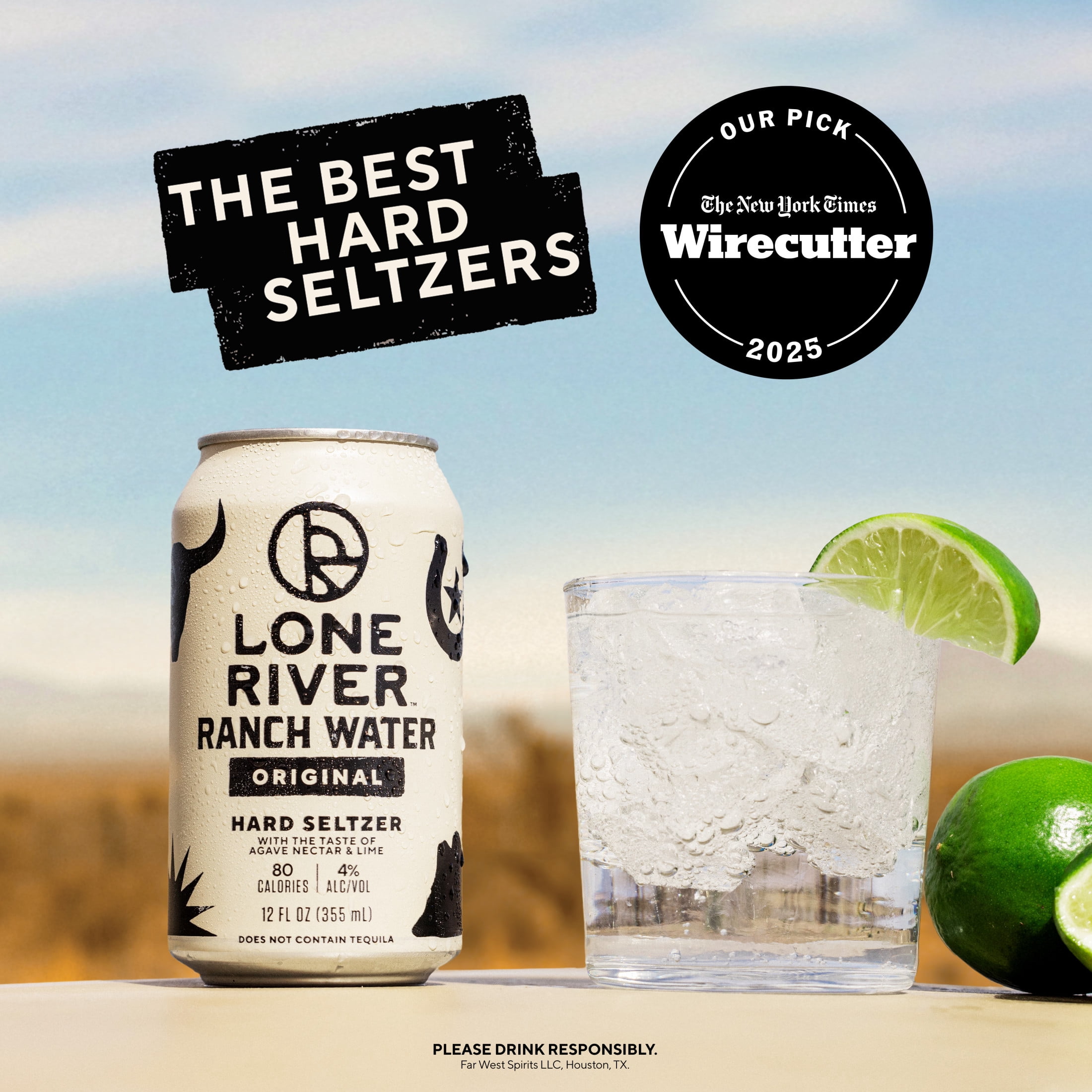 Lone River Ranch Water Hard Seltzer Variety, 12 pack cans, 12 fl oz, 4% ABV