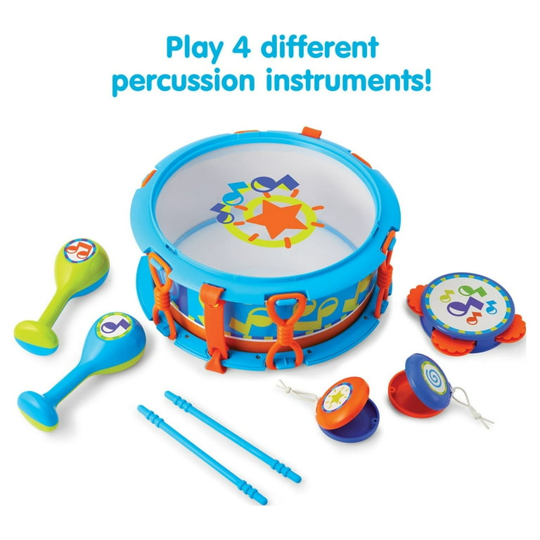 Kidoozie My First Drum Set Set of 6 Instrument Toys for Children ages 2 years and older