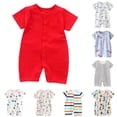 thumbnail image 4 of Ymyiu Baby Boy Bodysuit Newborn Unisex Infant Snap Suit for Baby 6 12 Months (Red,6-12 Months), 4 of 4