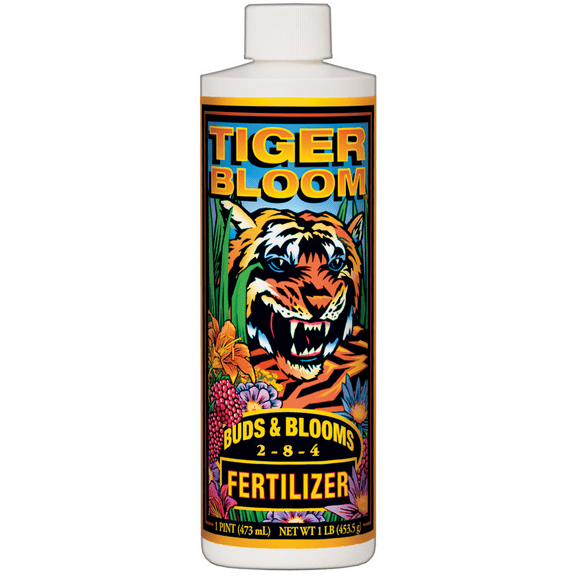 FoxFarm FX14093 Tiger Bloom Liquid Concentrate Plant Fertilizer, 1 Pint, 12 Pack
