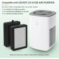 thumbnail image 3 of 4 Pack LV-H128 Replacement Filter Compatible with LEVOIT LV-H128 / PUURVSAS (HM669A) / ROVACS (RV60) Air Purifiers, 3-in-1 HEPA, Activated Carbon Layer and Pre-Filter, 3 of 5