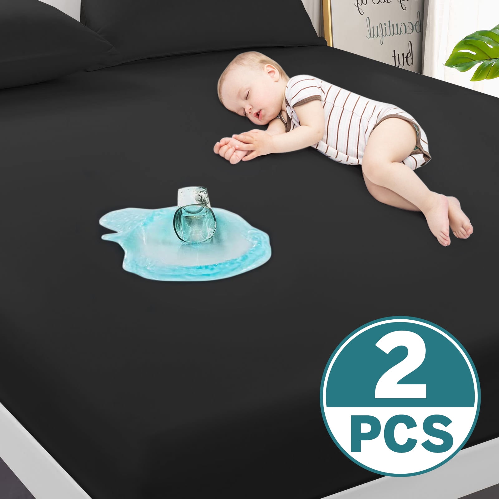 Sanmadrola Mattress Protector 100 Waterproof Bed Cover Premium Fitted