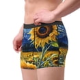 thumbnail image 2 of Balery Starry Sky Sunflower Calzoncillos bóxer para hombre, ropa interior de algodón suave y transpirable con cinturilla de nailon-XX-Large, 2 of 5