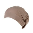 thumbnail image 1 of Guardurnaity Musulmán Turbante Bouffant Caps Botón Hijabs Sombreros Plisado Chemo Head Wrap Sombreros caqui, 1 of 6