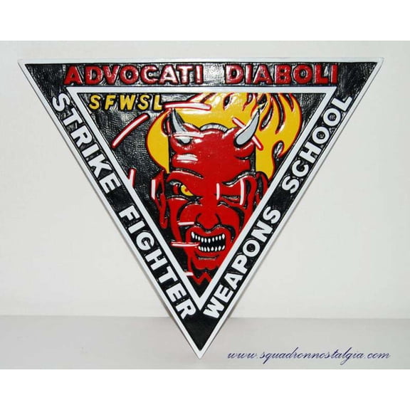 Strike Fighter Weapons School Plaque, 14 Mahogany, Navy