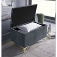 thumbnail image 2 of HMD Pierre King Upholstered Panel Bed with Storage Bench, Gray, 2 of 8