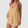 thumbnail image 2 of Women's Plus Size Jumpsuit Stylish Casual Outfit with Double Pockets Comfortable Romper,Beige,XXXXXL, 2 of 6