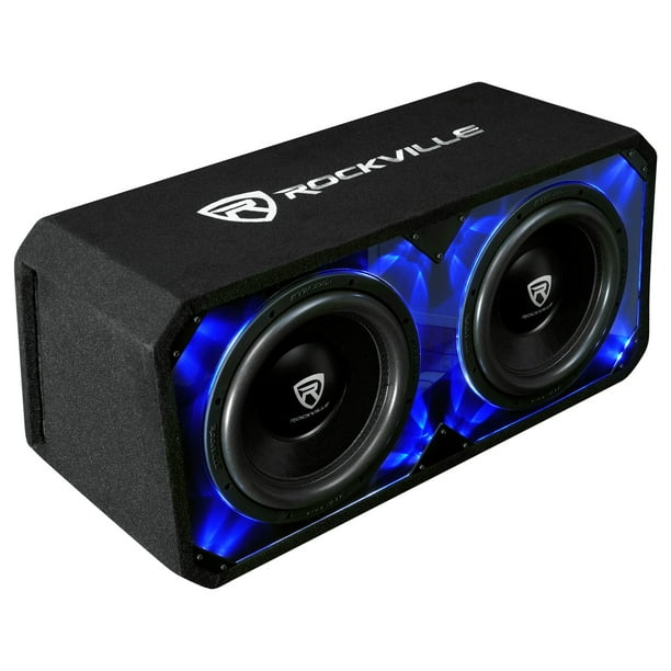 Rockville DV12K6D2 Dual 12" 4800w Car Audio Subwoofers Plexi Sub