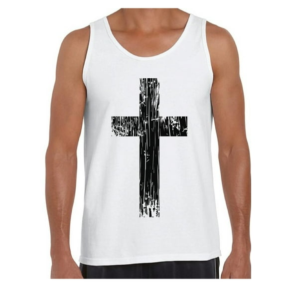 Awkward Styles Black Cross Tank Top T Shirt for Him Christian Mens Tanks Christian Cross Clothes for Men Jesus Lord Christian Birthday Gifts Jesus Cross Shirts Jesus Clothing Cross Mens Shirt