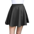thumbnail image 3 of Made by Johnny Women's Basic Versatile Stretchy Flared Skater Skirt S CHARCOAL, 3 of 6