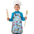 thumbnail image 2 of Colorful Funny Dachshund Kids Aprons for Girls and Boys,Adjustable Neck Strap Toddler Aprons for Kids Cooking Baking, 2 of 7