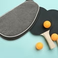 thumbnail image 4 of Miangastore Portable Table Tennis Bat Bag Professional Pong Racket Shell Shaped Storage Bag for Athletes Players (Grey), 4 of 8