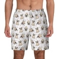 thumbnail image 2 of Goofa Pugs Printed Men's Swim Trunks Board Shorts Quick Dry Mens Swimming Trunks with Compression Liner,Breathable Fit Hawaii Beach Shorts-Medium, 2 of 9
