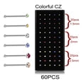 thumbnail image 3 of Aisiwm 1.5/2.0/2.5mm60 Pieces/box Stainless Steel Nose Stud With Diamond Titanium Nose Ring Piercing Jewelry, 3 of 6