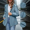 thumbnail image 2 of Admvng Rain Coats for Women Loose Fit Portable Waterproof Lightweight Jackets Raincoat Hiking Windbreaker Jacket with Hood S-2XL, 2 of 9
