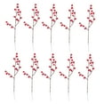 thumbnail image 4 of KAKOWELY 10Pcs Artificial Flower Arrangement Red Plastic Stems for Decor Holiday Season, 4 of 8