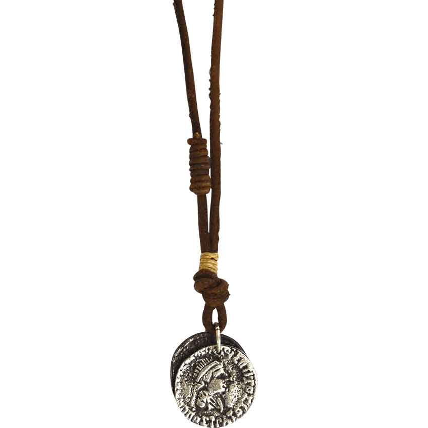 Hobo 1879 Morgan Dollar Templar Knight Crusade Casted Coin 24 inches Leather Chord Necklace