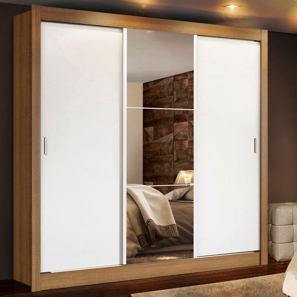 Ropero Closet Madesa Lyon Plus 3 Puertas 1 con Espejos M/B