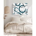 thumbnail image 3 of Turquoise Grey Wall Art for Living Room,Canvas Picture Wall Decor for Bathroom Bedroom,Geometric Circle Modern Abstract Simple Art Painting Artwork for Office Hallway Dining Room Decor 20"x24", 3 of 8