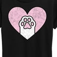 thumbnail image 3 of Instant Message - Cat Paw Heart - Women's Short Sleeve Graphic T-Shirt, 3 of 6
