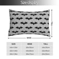 thumbnail image 2 of Yiaed Bat Print Brushed Microfiber Envelope Pillowcases, Standard,Envelope Closure Pillow Cases(No pillow core)-14"x20", 2 of 6